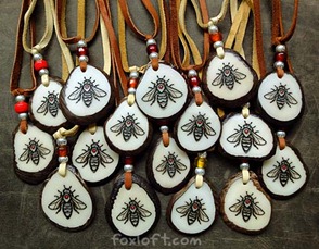 bees and trees pendants