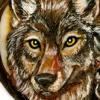 Wolf and pup tagua
