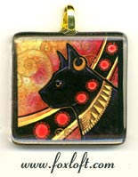 Bast Cat Totem Glass Pendant Bast Cat Totem Glass Pendant