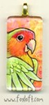 Lovebird Glass Pendant