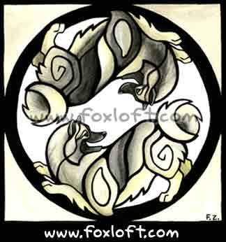 Yin Yang Dogs - Keeshond - Playbow