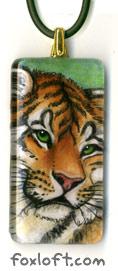 Green Eyes Tiger Pendant