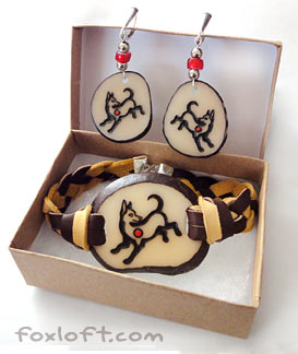 Chihuahua Earring Bracelet Set